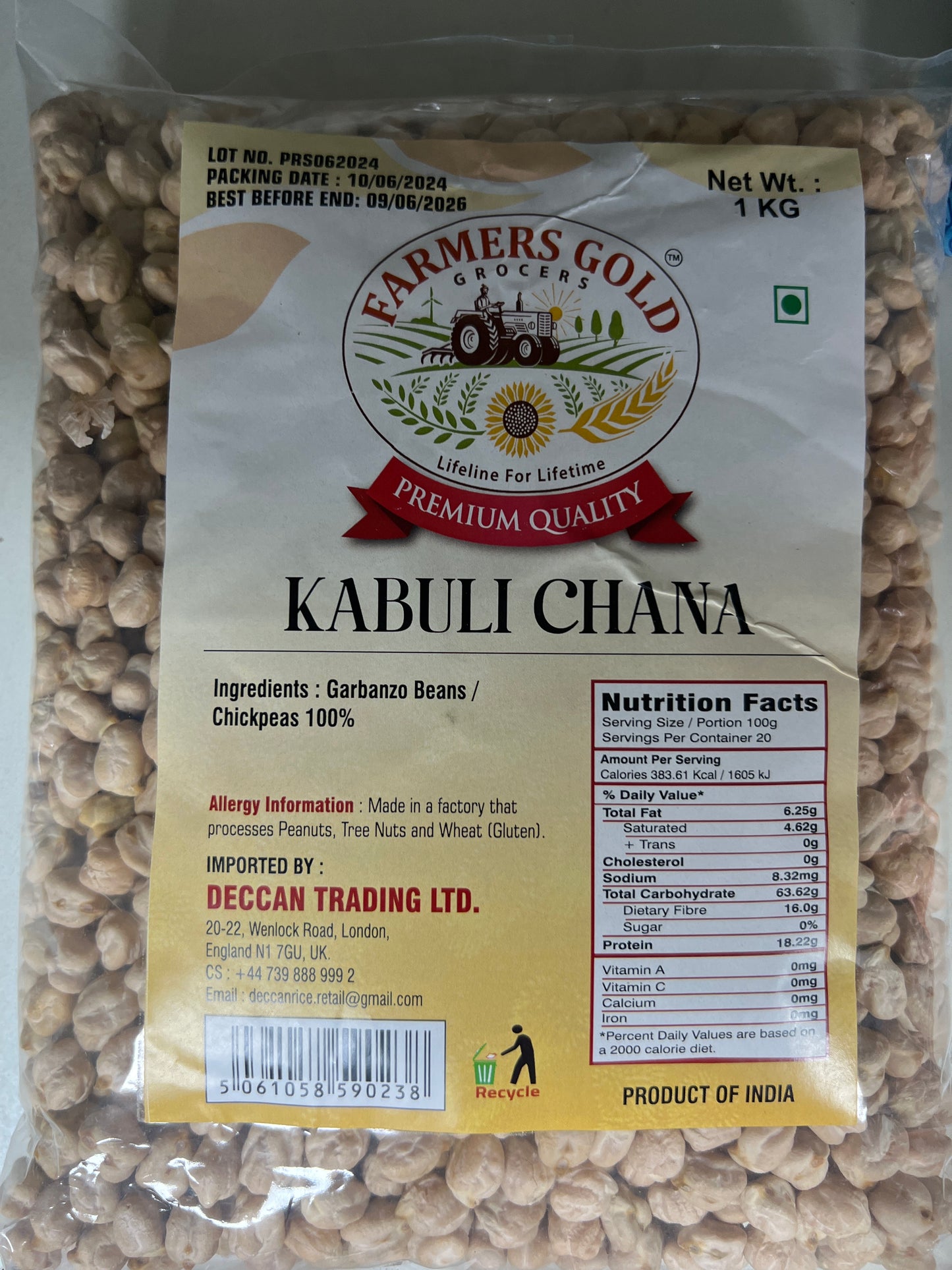 Farmers Gold Kabuli Chana 1KG